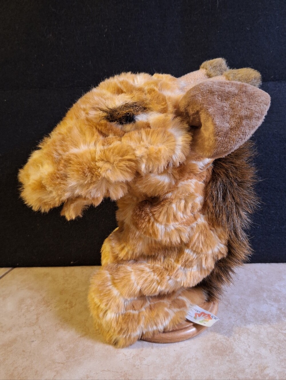 Folkmanis Giraffe 13" Stage Hand Puppet Plush Soft Brown Animal Toy Theater
